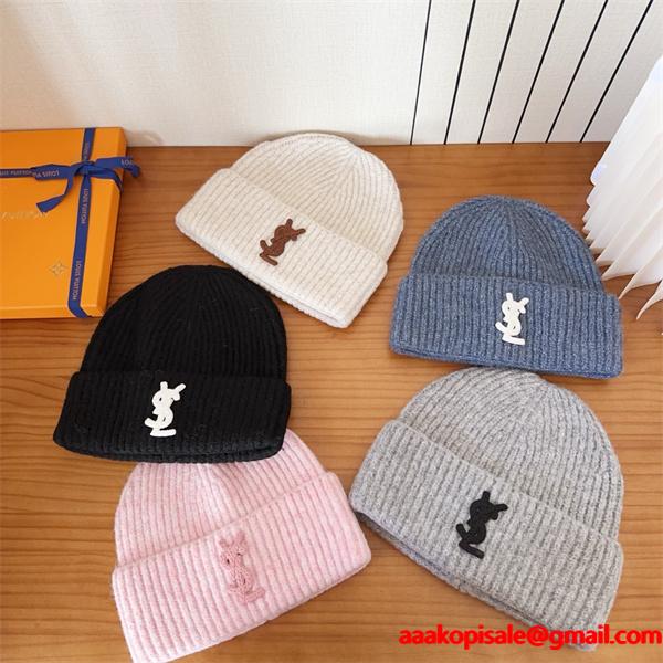 2026人気☆☆YSLニット帽スーパーコピー☆サンローランSaint Laurent 激安通販新作5色