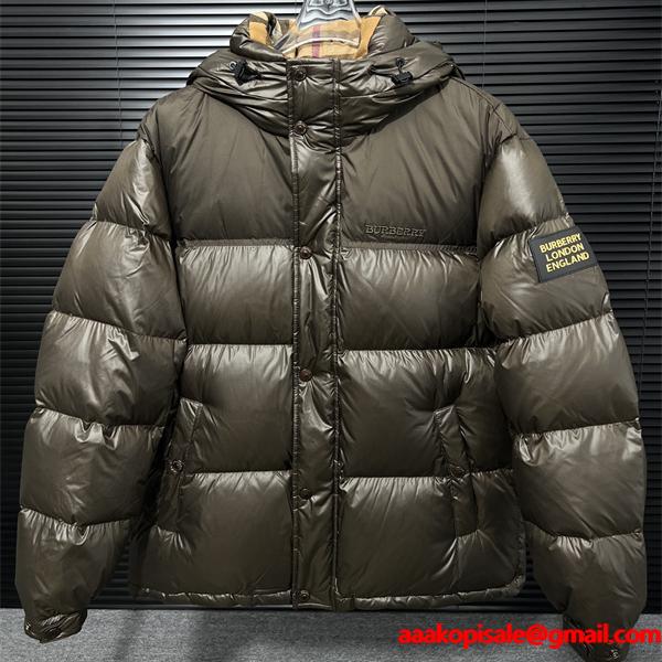 数量限定 新作 フーデッド BURBERRY バーバリー コピー ダウンブルゾン 高級