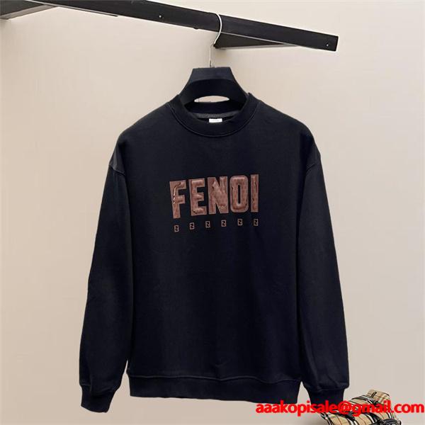ロゴプリント FENDI フェンディ コピー トレーナー ゆったり 定番 2026新作