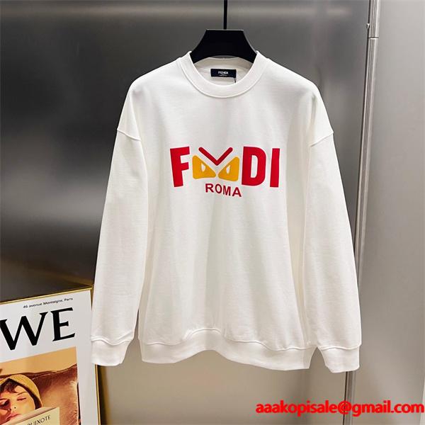 FENDI フェンディ コピー トレーナー 配色プリント ゆったり 定番人気