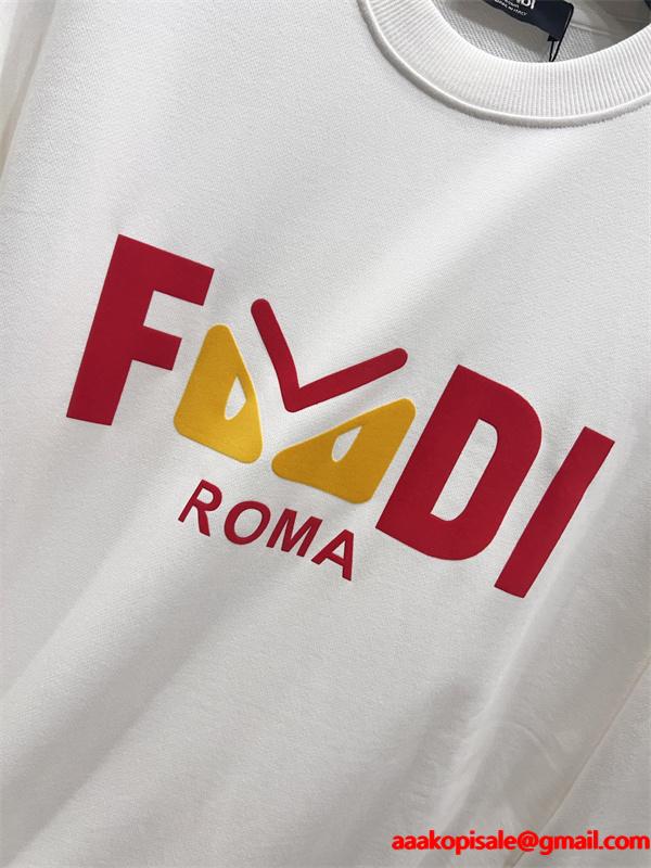FENDI フェンディ コピー トレーナー 配色プリント ゆったり 定番人気