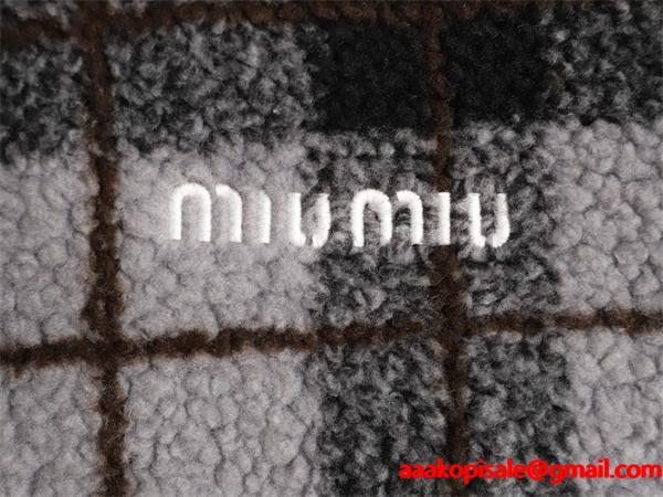 チェック柄 MIUMIU ミュウミュウ コピー ジャケット 防寒 カジュアル トレンド