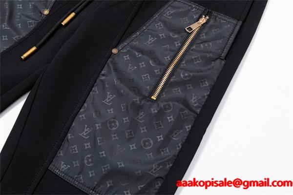 数量限定 高級感漂う モノグラム切替 LOUIS VUITTON ルイヴィトン コピー ジョガーパンツ