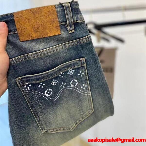 売れ筋注目 ヴィンテージ加工 2026新作 デニム LOUIS VUITTON ルイヴィトン コピー