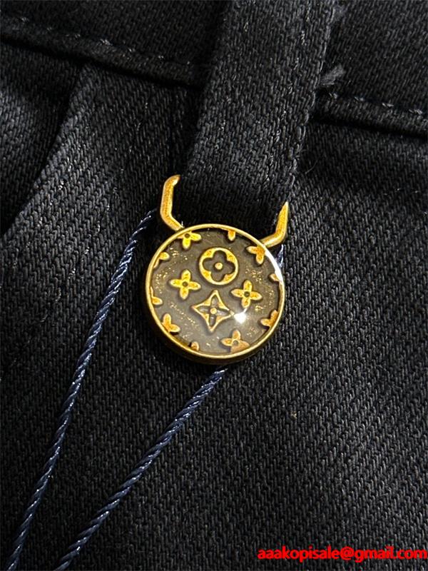 質感重視 上質素材 タイト LOUIS VUITTON ルイヴィトン コピー ブラック デニム