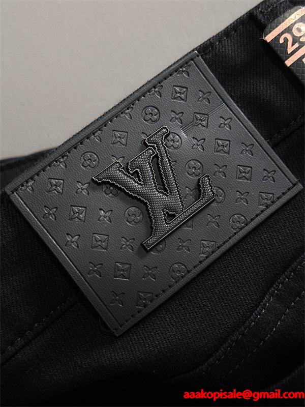 質感重視 上質素材 タイト LOUIS VUITTON ルイヴィトン コピー ブラック デニム