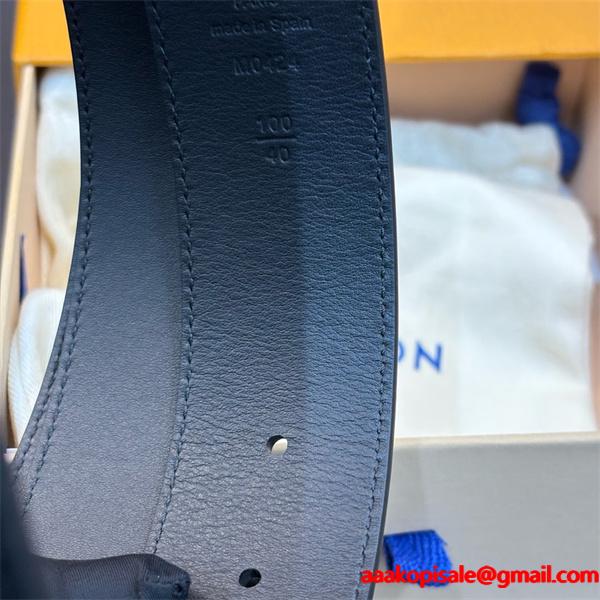 ルイヴィトン激安メンズクラシックブラックモノグラムレザーベルト新型LVバックル定番人気