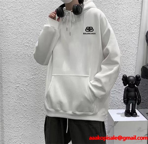 ユニセックス 裏起毛 厚手仕立て 2026新作 BALENCIAGA バレンシアガ コピー パーカー