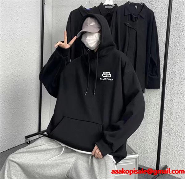 ユニセックス 裏起毛 厚手仕立て 2026新作 BALENCIAGA バレンシアガ コピー パーカー