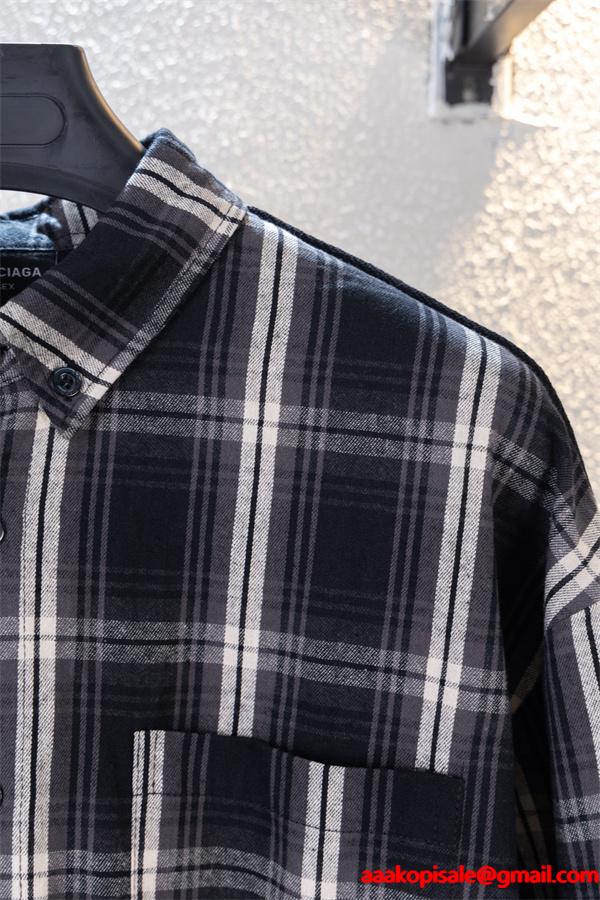 人気定番  上質コットン 軽快フィット シャツ BALENCIAGA バレンシアガ スーパーコピー