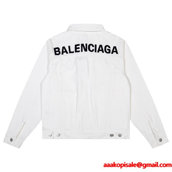 注目 2026新作 BALENCIAGA バレンシアガ コピー 高耐久 ユーズド加工 デニムジャケット