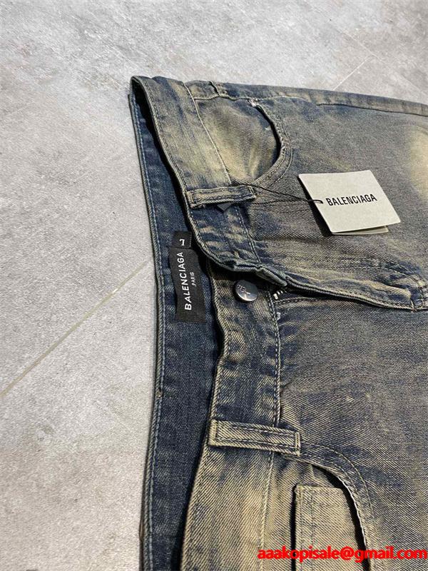 人気 BALENCIAGA バレンシアガ コピー ヴィンテージ推し 新作 高耐久 デニムパンツ