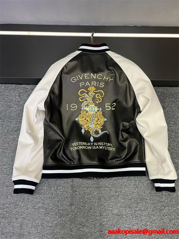 カッコイイ2026新作☆ジバンシー ジャケットコピーGIVENCHYレザー人気メンズブルゾン
