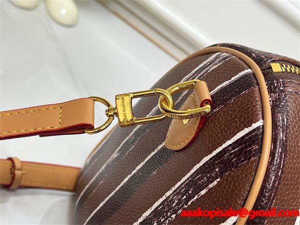注目 高級仕立て ストライプ 大容量 LOUIS VUITTON ルイヴィトン コピー ボストンバッグ