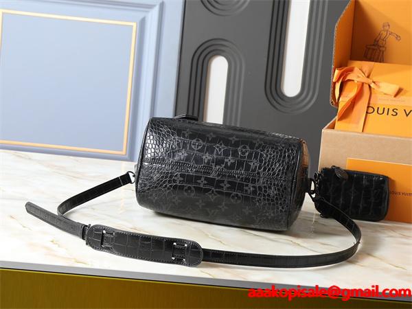 インパクト LOUIS VUITTON ルイヴィトン コピー 2026新作 高完成度 クロコ調 ボストンバッグ  