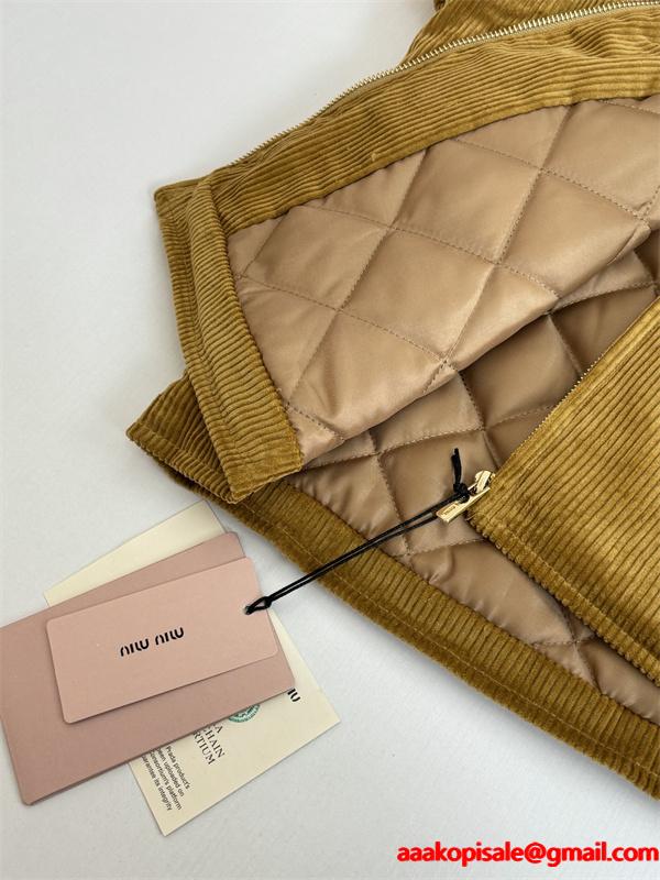 MIUMIUスーパーコピーミュウミュウコーデュロイジャケット☆お洒落2026流行り男女兼用