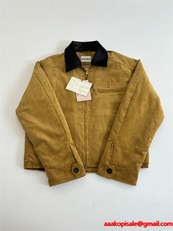 MIUMIUスーパーコピーミュウミュウコーデュロイジャケット☆お洒落2026流行り男女兼用