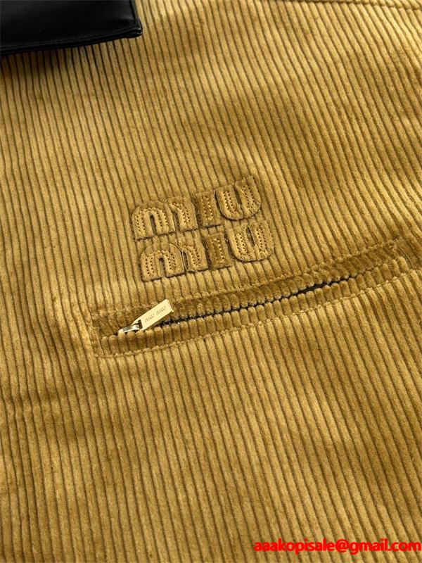 MIUMIUスーパーコピーミュウミュウコーデュロイジャケット☆お洒落2026流行り男女兼用