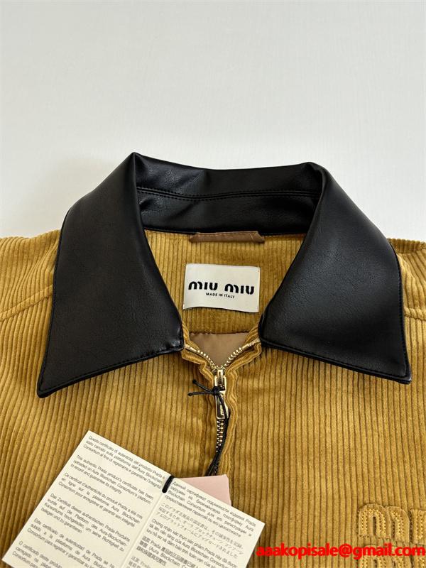 MIUMIUスーパーコピーミュウミュウコーデュロイジャケット☆お洒落2026流行り男女兼用