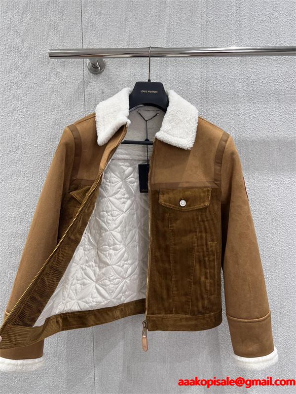 人気2026♥ルイヴィトンジャケットスーパーコピーコーデュロイお洒落快適防寒性抜群