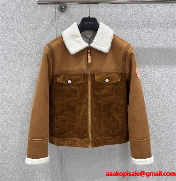 人気2026♥ルイヴィトンジャケットスーパーコピーコーデュロイお洒落快適防寒性抜群