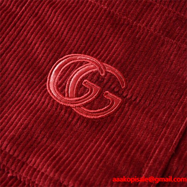 希少新作♥GUCCIグッチジャケットスーパーコピーコーデュロイ男女OKエレガント上品