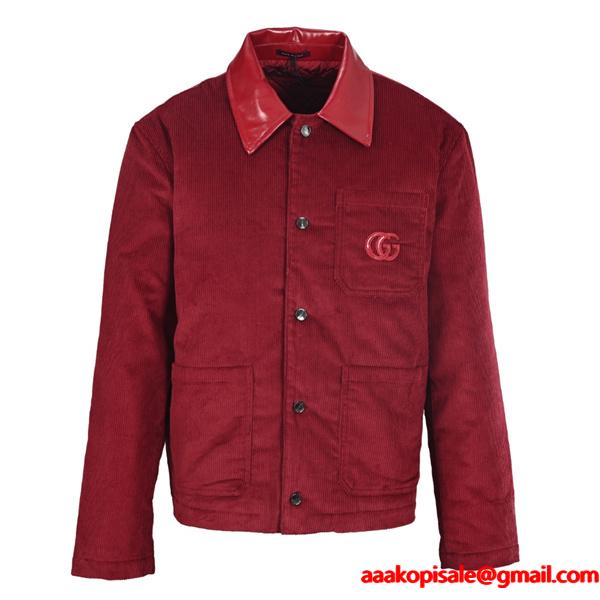 希少新作♥GUCCIグッチジャケットスーパーコピーコーデュロイ男女OKエレガント上品