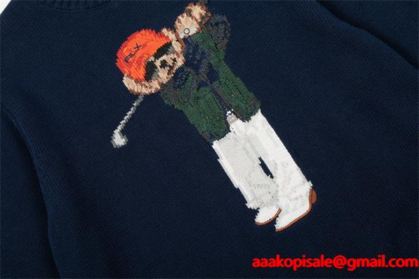 Polo Ralph Lauren  ポロ ラルフローレン コピー 遊び心刺繍 ベアモチーフ 存在感 ニット
