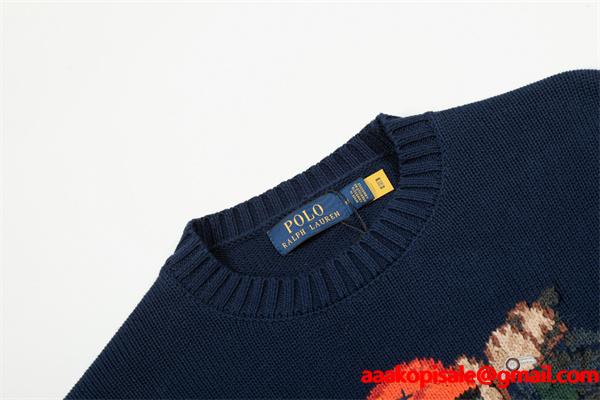 Polo Ralph Lauren  ポロ ラルフローレン コピー 遊び心刺繍 ベアモチーフ 存在感 ニット