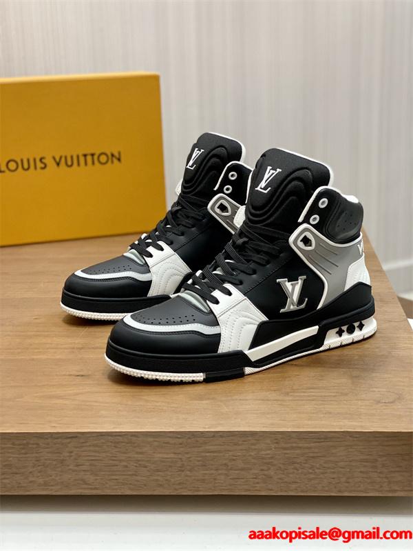 輝かしい 人気高いアイテム ルイ ヴィトンハイトップシューズ コピー LOUIS VUITTON 見た目が良い_激安(日本最大級)