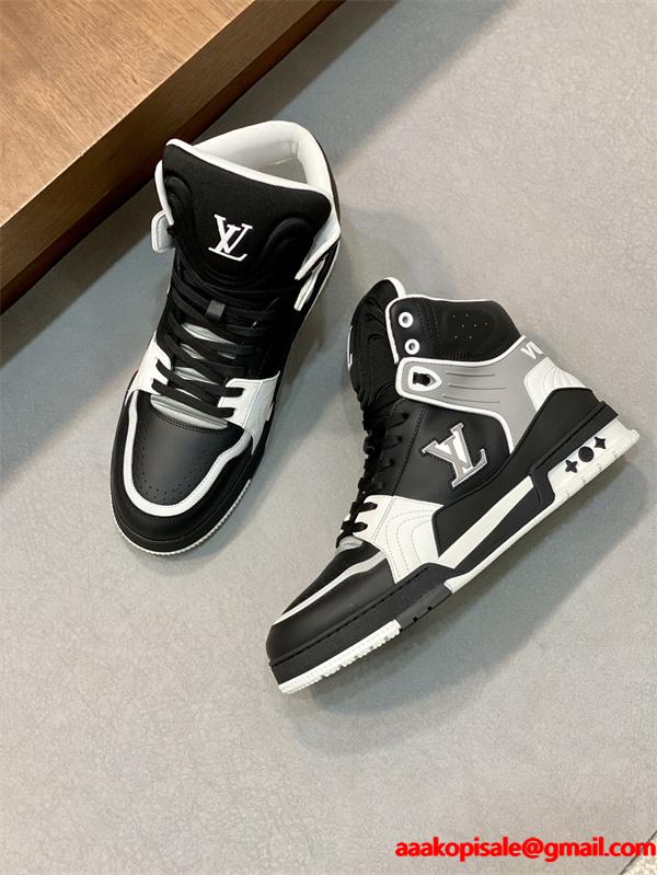 輝かしい 人気高いアイテム ルイ ヴィトンハイトップシューズ コピー LOUIS VUITTON 見た目が良い_激安(日本最大級)