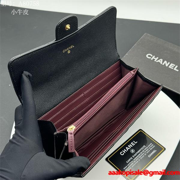 シャネル財布コピー実用性のある長財布　ウォレット　小銭入れ　カードケース