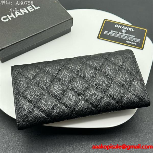 シャネル財布コピー実用性のある長財布　ウォレット　小銭入れ　カードケース