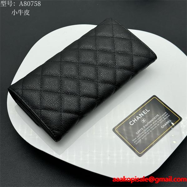 シャネル財布コピー実用性のある長財布　ウォレット　小銭入れ　カードケース