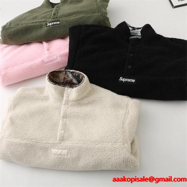 Supreme POLARTEC コラボFW25 WEEK8 Polartec Shearling Reversible Pullover 　リバーシブル シュプリームスウェットコピー上品激安(日本最大級)