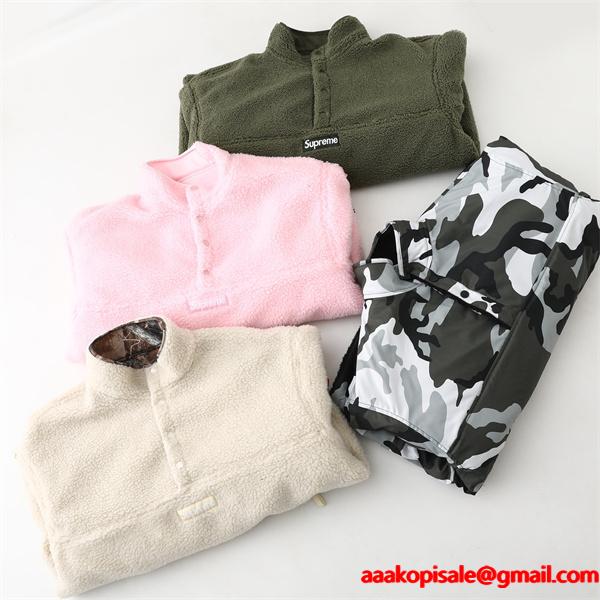 Supreme POLARTEC コラボFW25 WEEK8 Polartec Shearling Reversible Pullover 　リバーシブル シュプリームスウェットコピー上品激安(日本最大級)