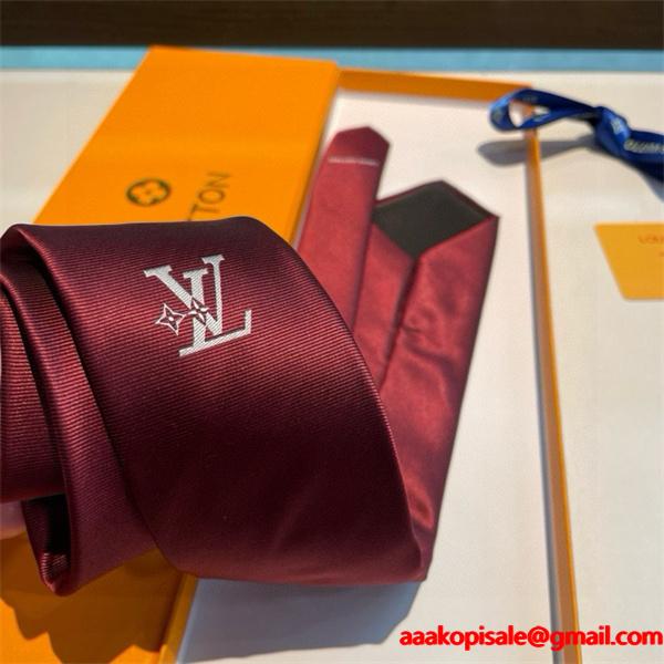 LOUIS VUITTON ネクタイコピー4色可選 秋冬らしいカジュアルな雰囲気を持つ ルイ ヴィトン 2026_激安(日本最大級)