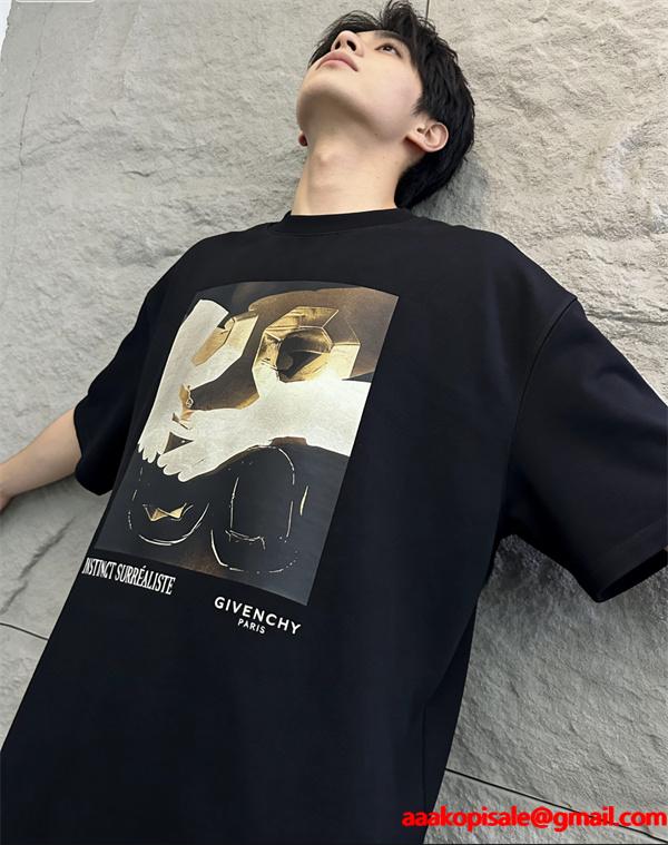 2026芸能人着用GIVENCHYジバンシーＴシャツコピーメンズスポーツカジュアルブラックトップス