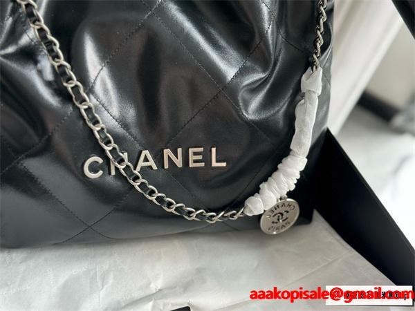 シルバー金具CHANEL 22 bag 手触りも抜群　シャネルショルダーバッグコピー 激安(日本最大級)