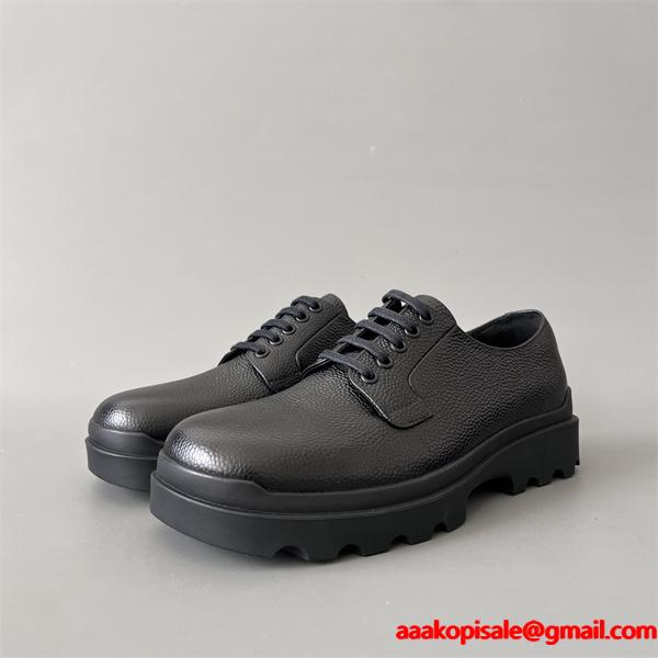 春夏の流行り2026新品 革靴 PRADA 大人のトレンド プラダ_ビジネスシューズスーパーコピーブランド激安通販 3.6㎝高さ