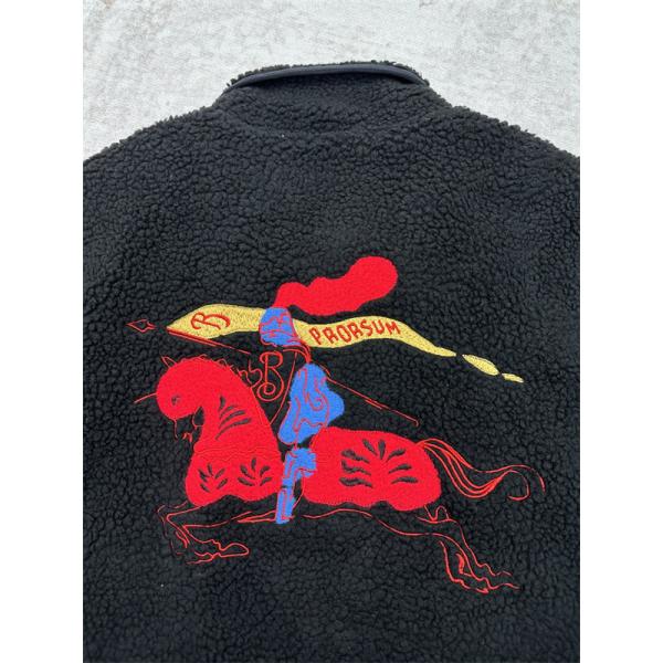 秋冬保暖 ブラック もこもこ ボアジャケット 高級感 BURBERRY バーバリー 偽物