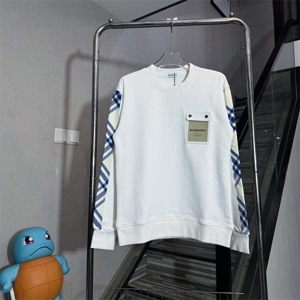 2026新作 秋冬万能 ホワイト 上品チェック BURBERRY バーバリー コピー トレーナー 