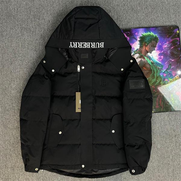 BURBERRY バーバリー コピー 2026新作 ブラック ダウンジャケット フード付き 高級