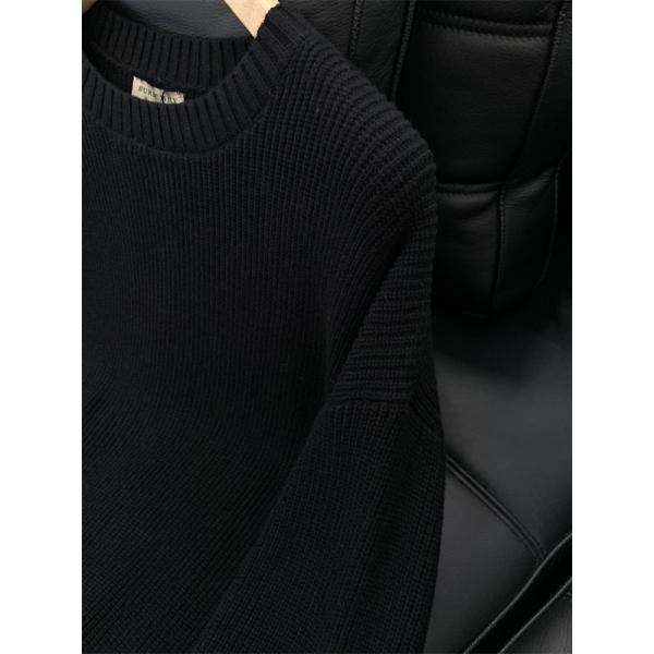 定番人気 秋冬クラシック ブラック クルーネック BURBERRY バーバリー コピー ニット セーター 
