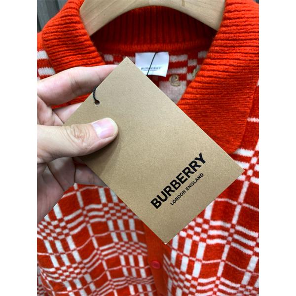 存在感抜群 秋冬華やか レッド チェック BURBERRY バーバリー コピー ニット カーディガン