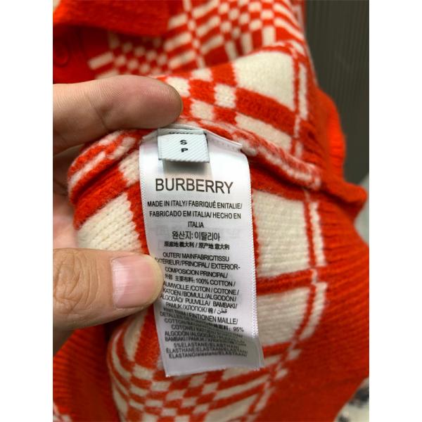 存在感抜群 秋冬華やか レッド チェック BURBERRY バーバリー コピー ニット カーディガン