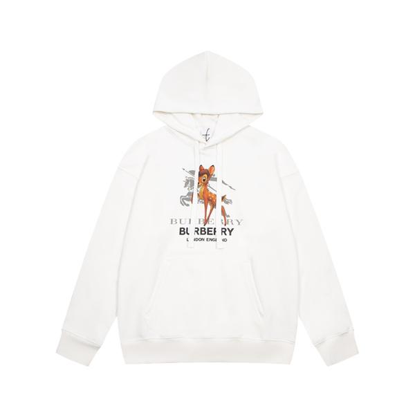 BURBERRY バーバリー スーパーコピー 注目モデル 秋冬柔らか ホワイト パーカー プリント