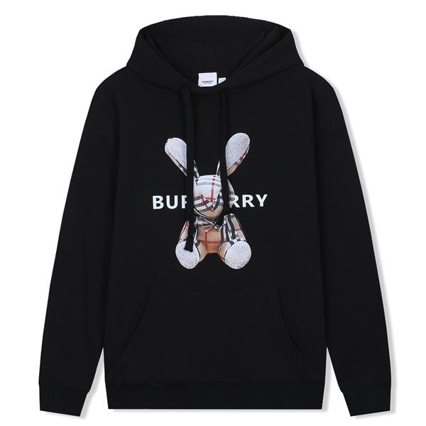 人気急上昇 秋冬ふんわり ホワイト BURBERRY バーバリー コピー パーカー キャラモチーフ