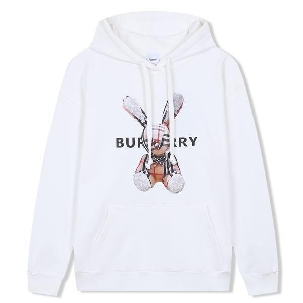 人気急上昇 秋冬ふんわり ホワイト BURBERRY バーバリー コピー パーカー キャラモチーフ