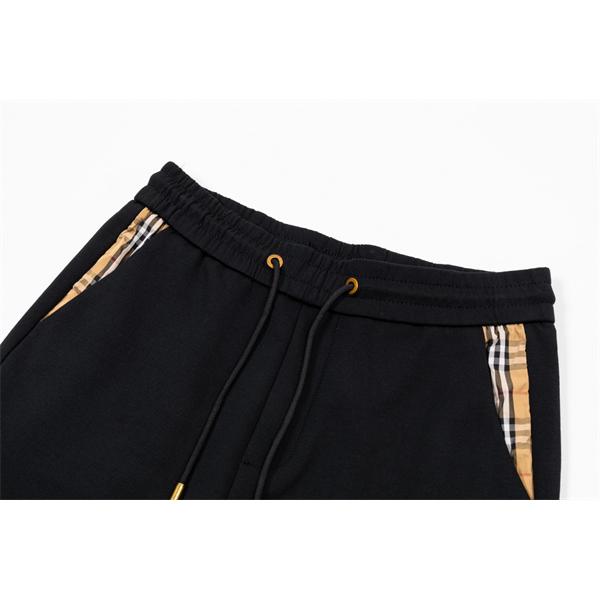 数量限定 保温 ブラック BURBERRY バーバリー コピー スウェットパンツ チェックポケット